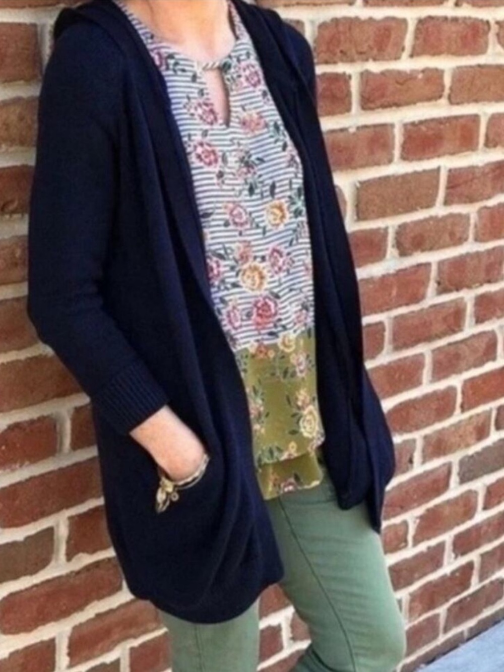 CAbi Style 5275 Newport Navy Hoodie Cardigan